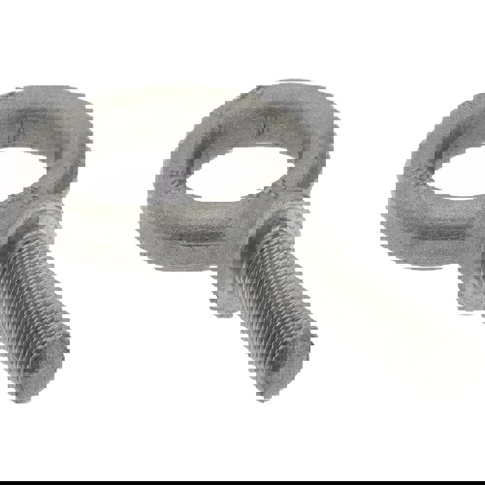 Fixed Lifting Eye Bolt: With Shoulder, 1,300 lb Capacity, 3/8-24 Thread, Grade 1030 Steel